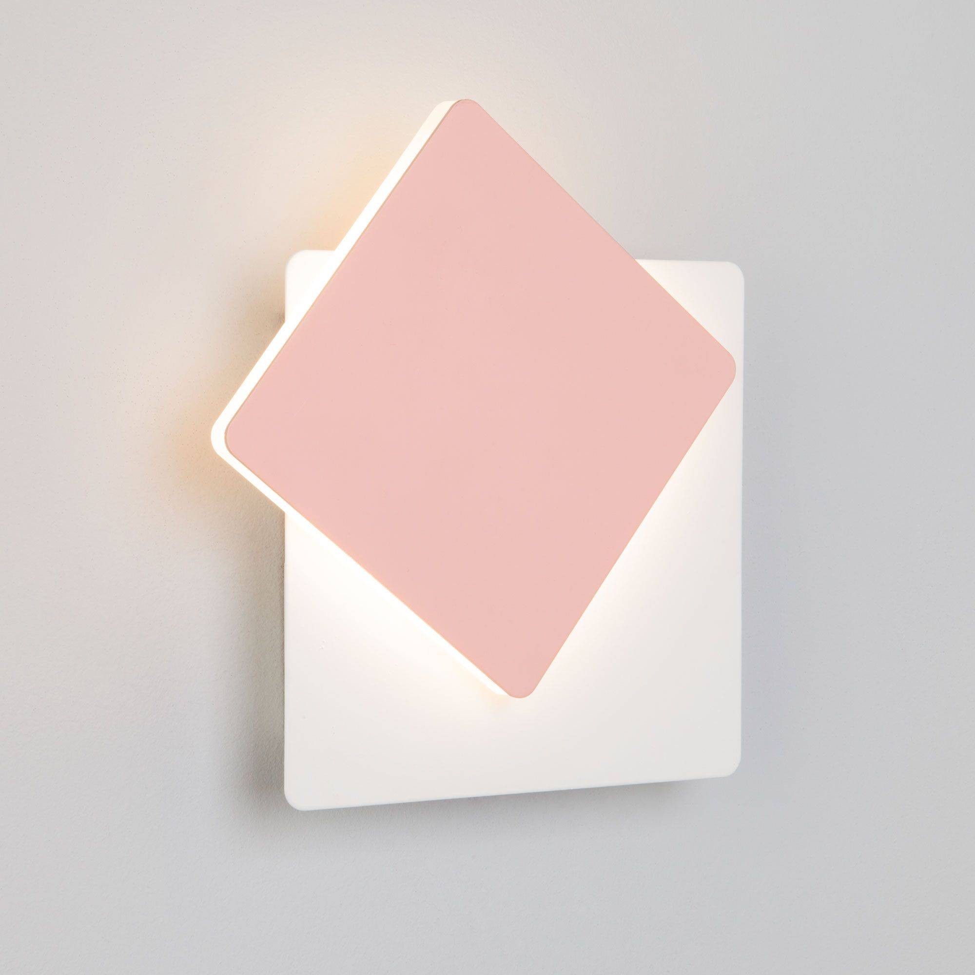 Настенный светодиодный светильник белый/розовый 40136/1