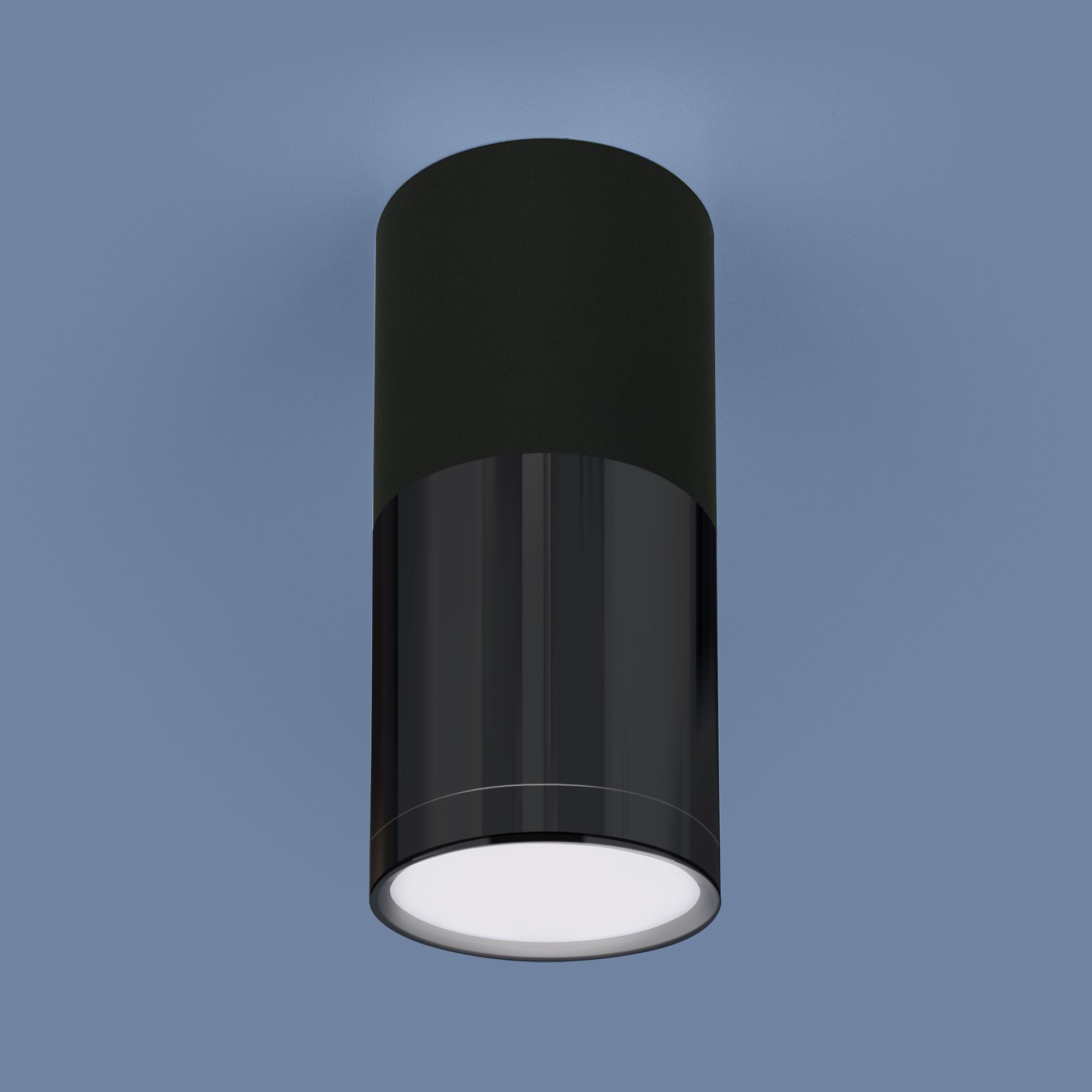 Накладной потолочный  светодиодный светильник DLR028 6W 4200K черный матовый/черный хром