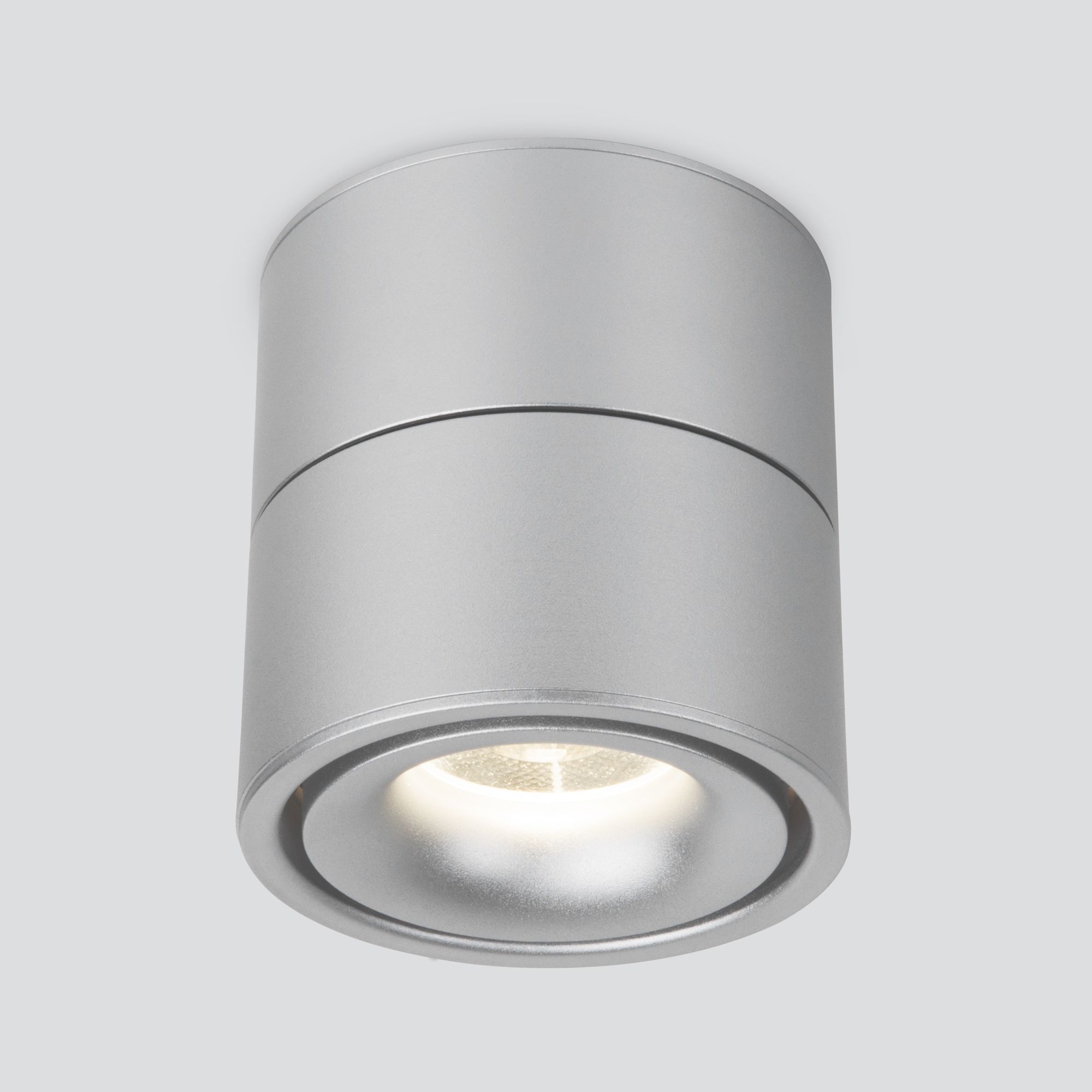 Накладной светодиодный светильник DLR031 15W 4200K 3100 серебро матовый