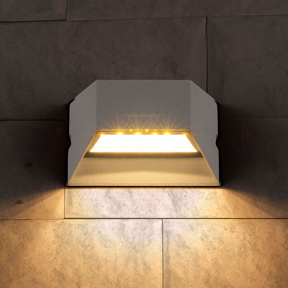 OFION алмазный серый уличный настенный светодиодный светильник 1614 TECHNO LED