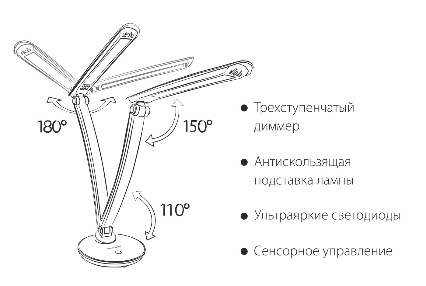 Настольный светодиодный светильник Gander золотой TL90310