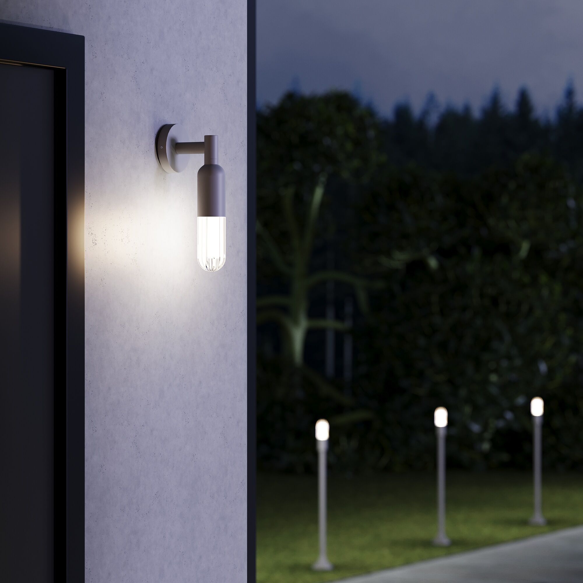 Светильник садово-парковый настенный ISIDA LED 35165/U серый