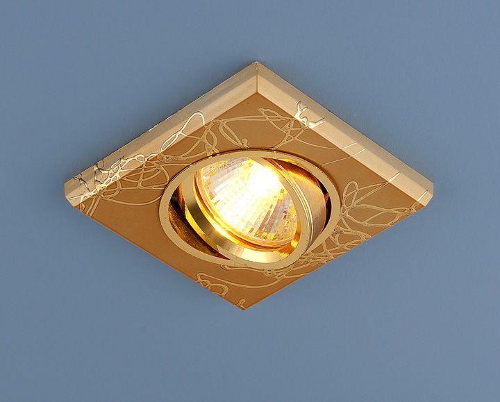 Точечный светильник квадратный 2080 MR16 GD золото