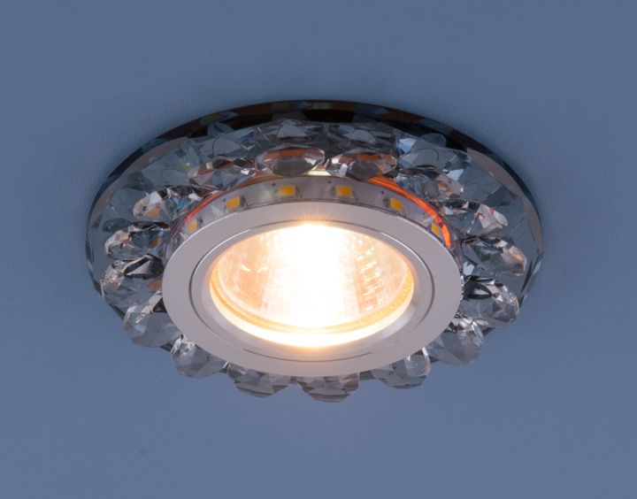 Точечный светодиодный светильник с хрусталем 6036 MR16 Gr дымчатый