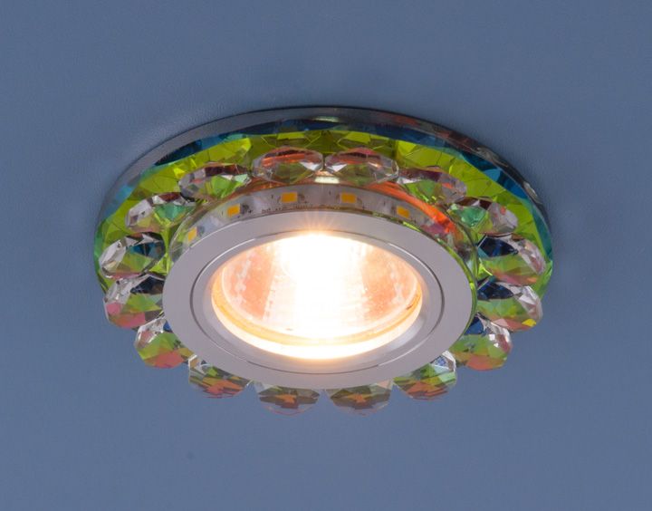 Точечный светодиодный светильник с хрусталем 6036 MR16 MLT мульти