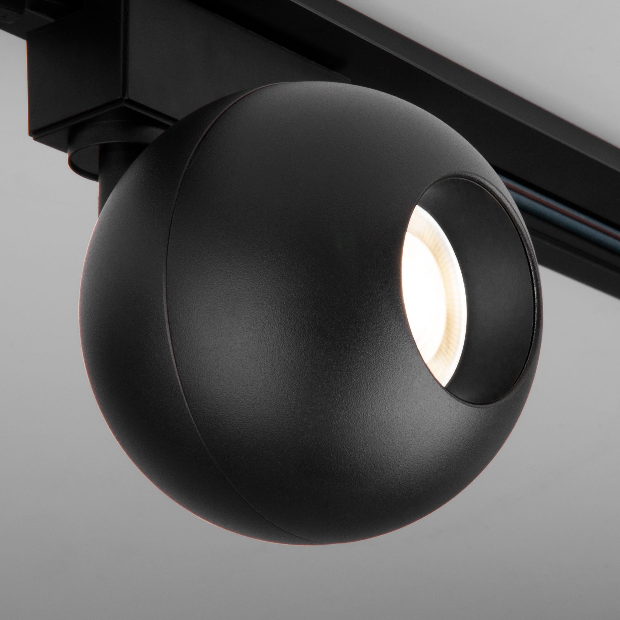 Трековый светодиодный светильник для однофазного шинопровода Ball Черный 8W 4200K LTB76