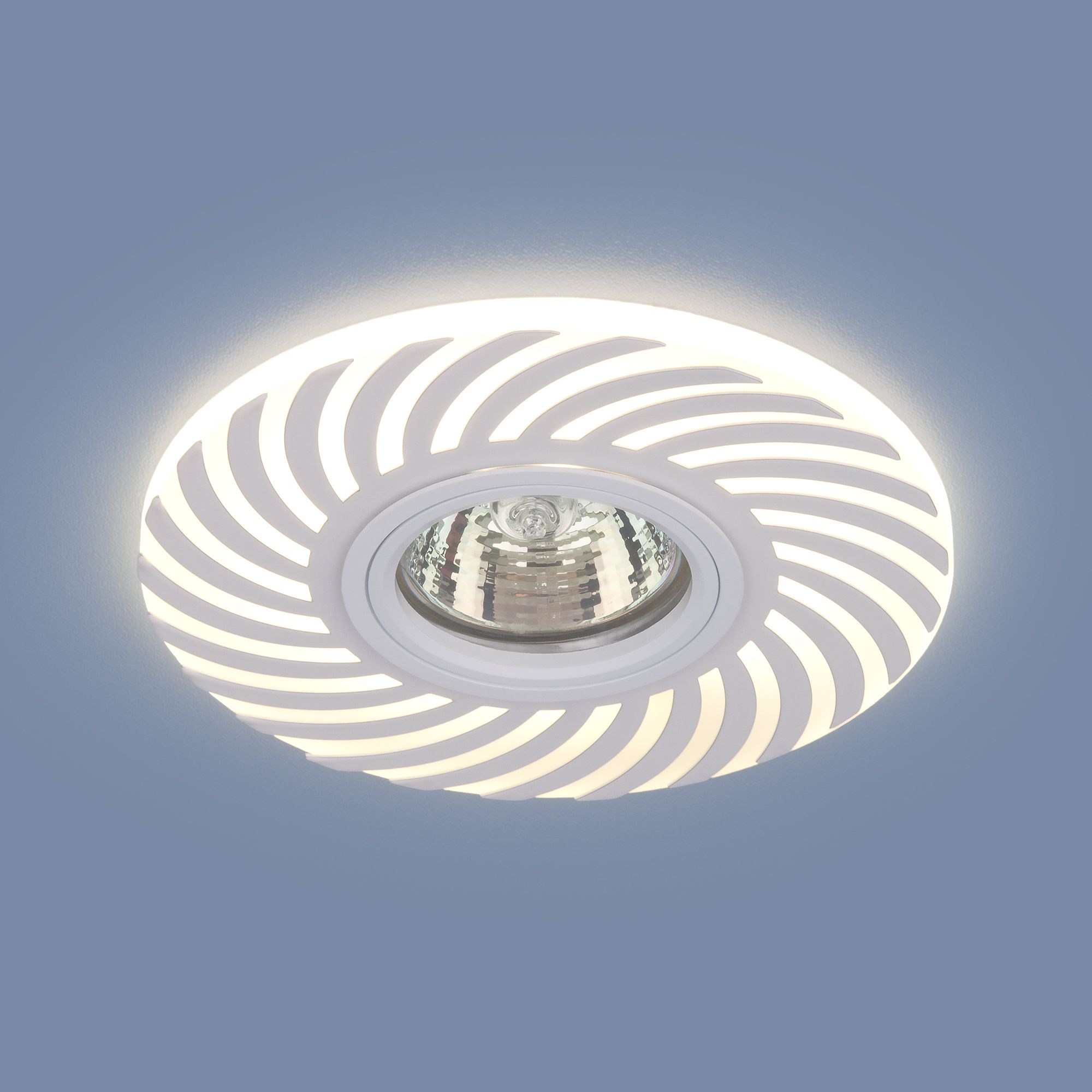 Встраиваемый точечный светильник с LED подсветкой 2215 MR16 WH белый