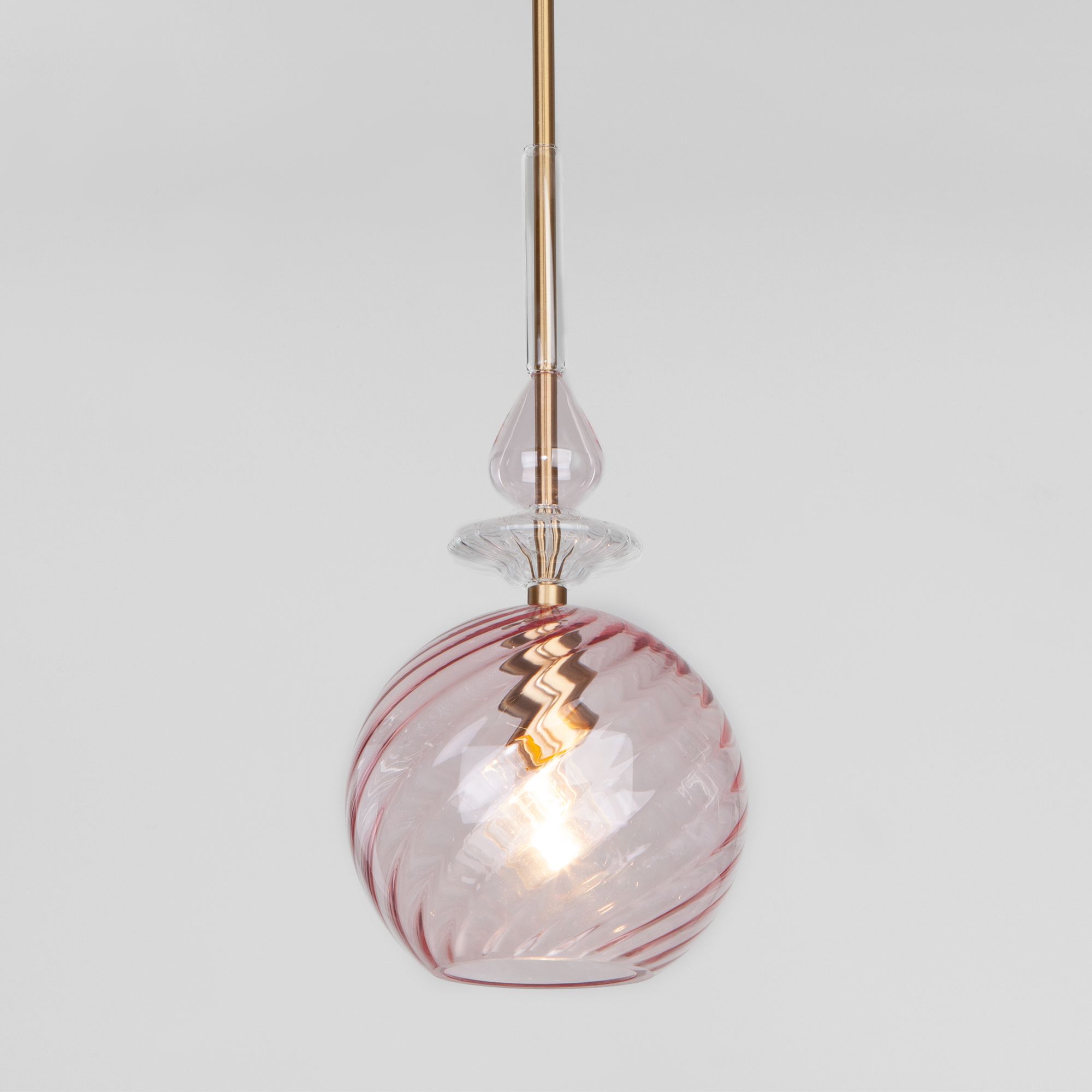 Подвесной светильник со стеклянным плафоном 50192/1 розовый