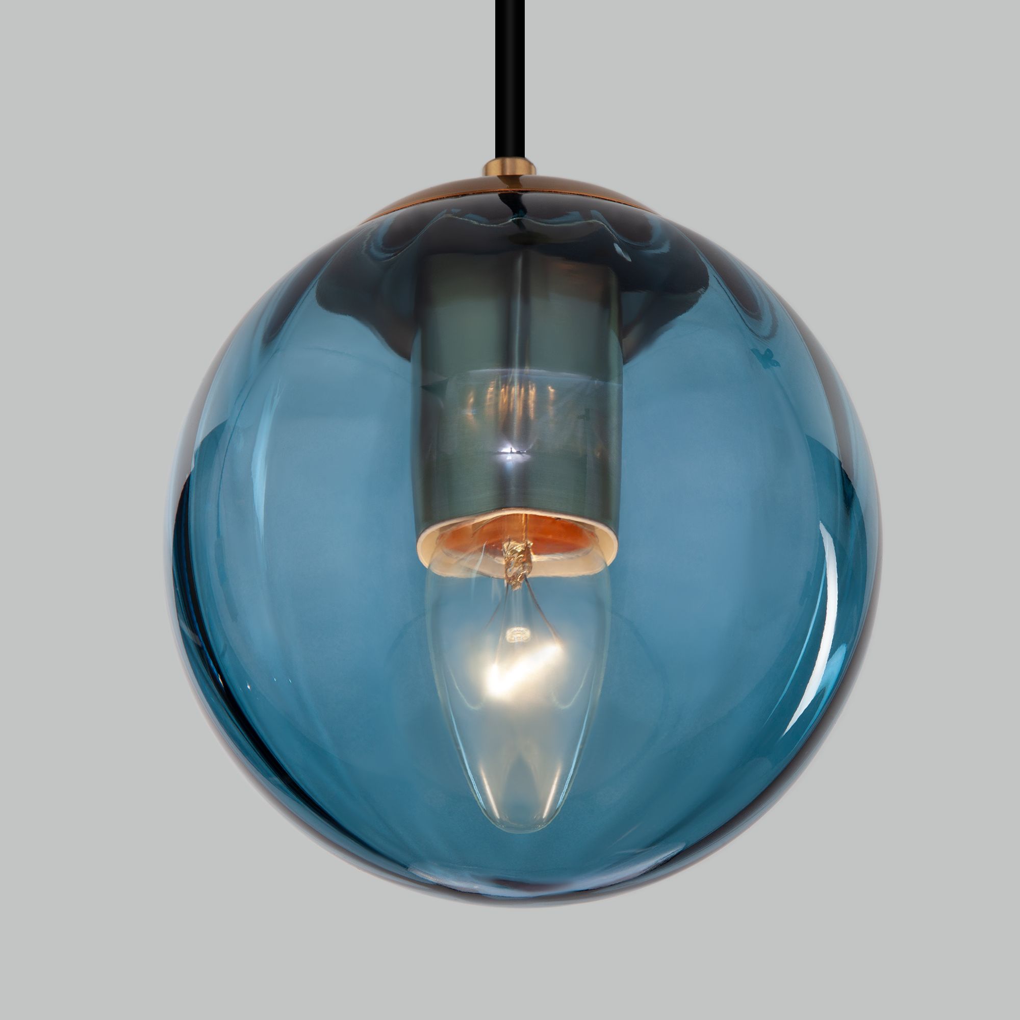 Подвесной светильник со стеклянным плафоном 50207/1 синий