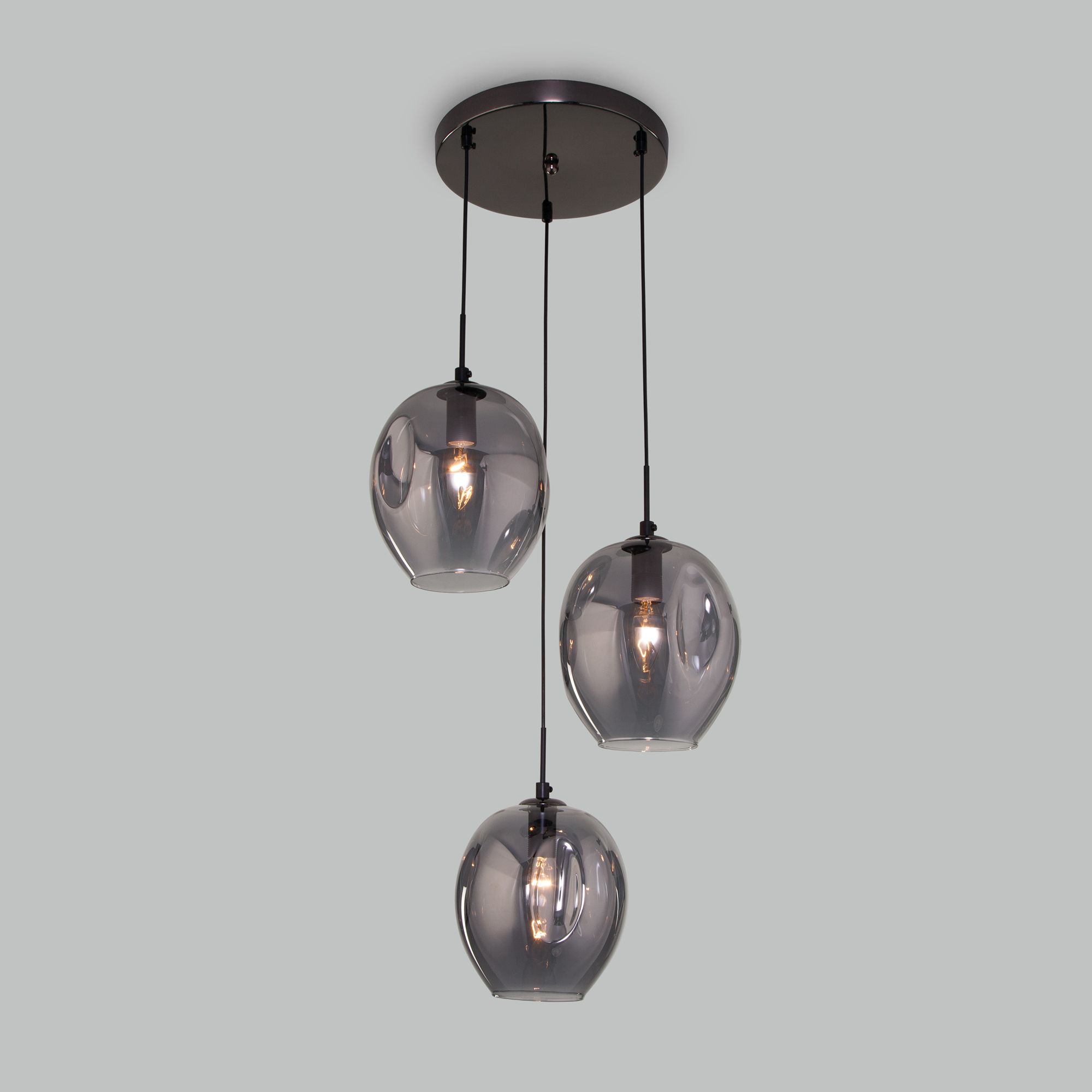 Подвесной светильник со стеклянными плафонами 50195/3 черный жемчуг