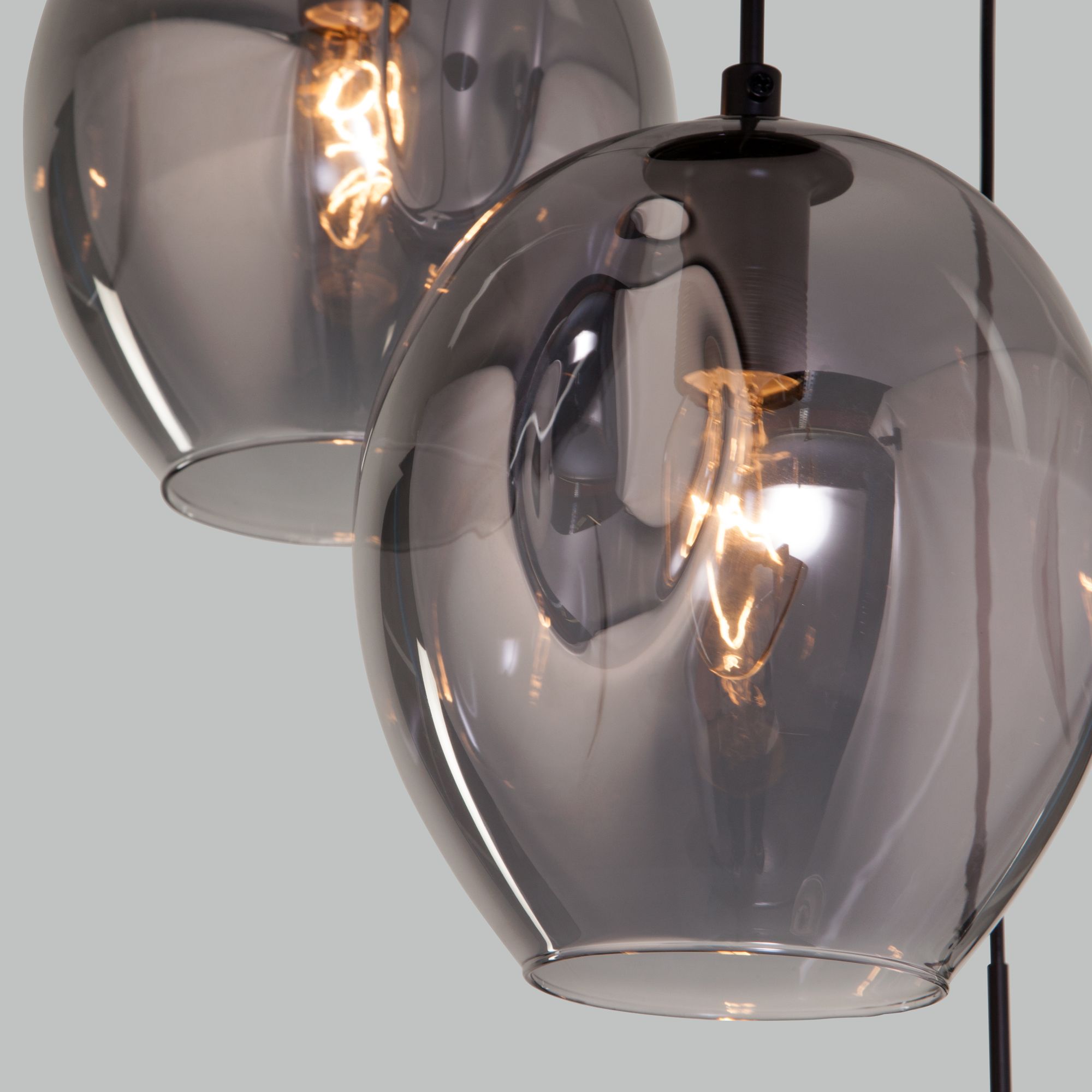 Подвесной светильник со стеклянными плафонами 50195/3 черный жемчуг