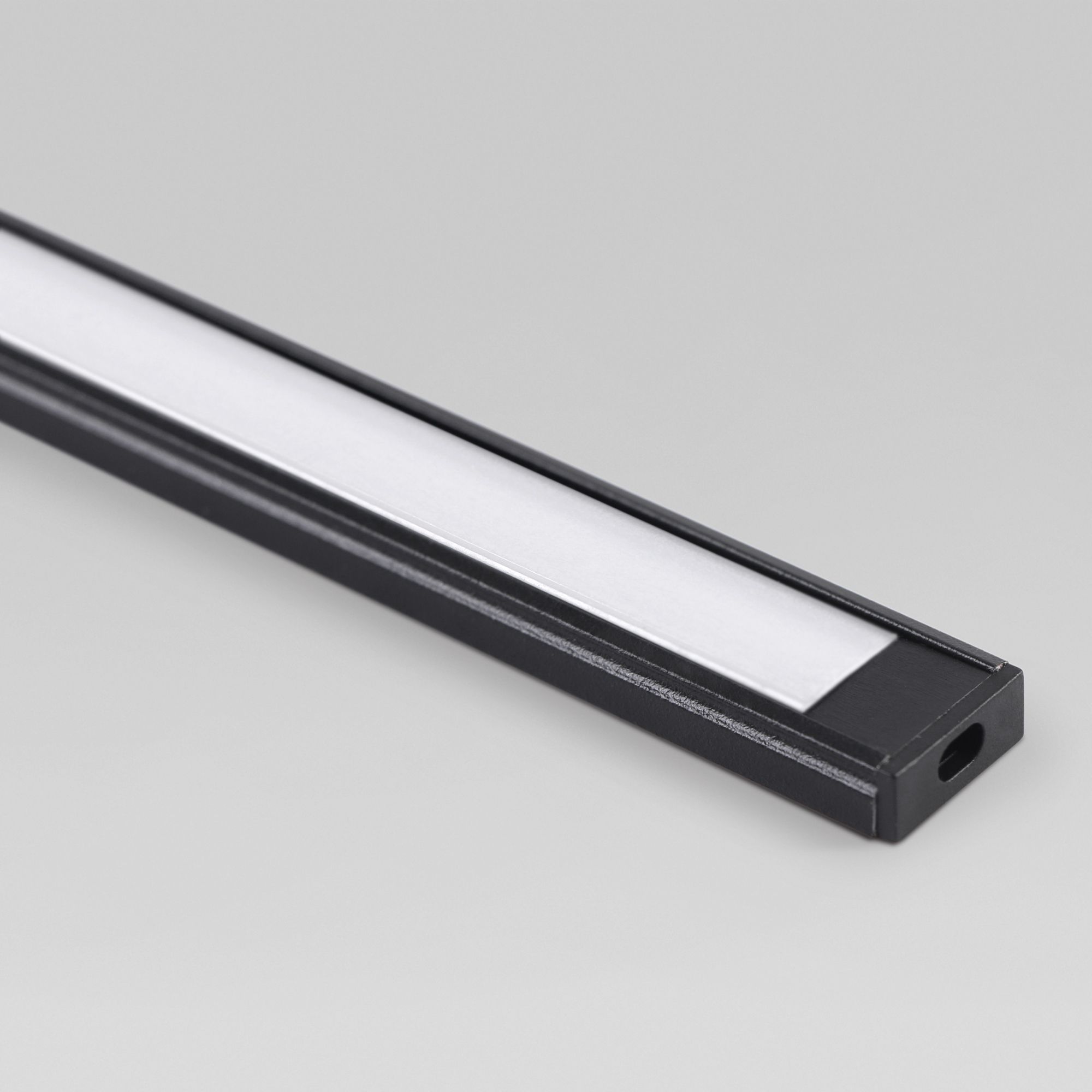 Накладной алюминиевый профиль черный/белый для светодиодной ленты LL-2-ALP006