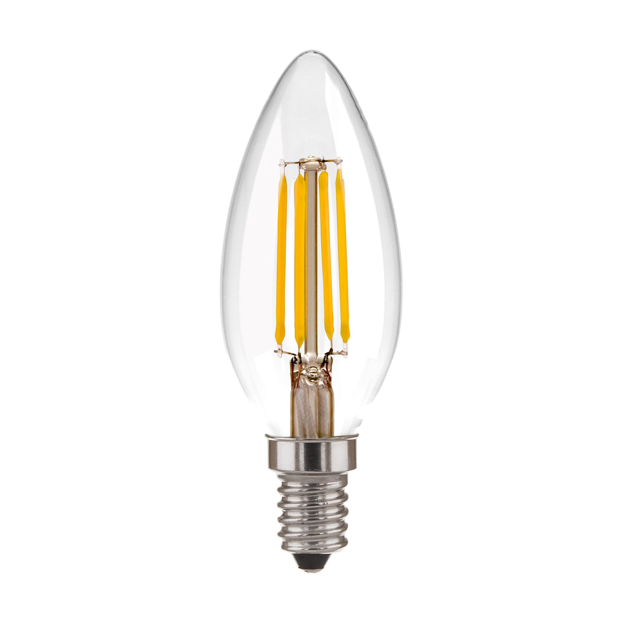 Филаментная светодиодная лампа "Свеча" C35 7W 3300K E14 (C35 прозрачный) BLE1411