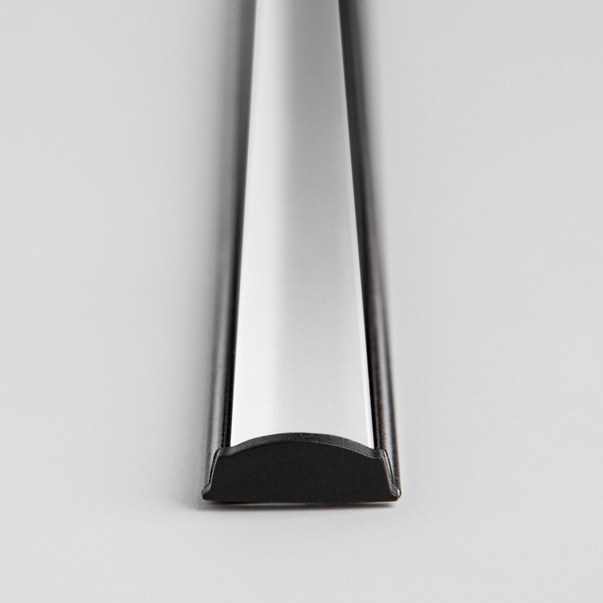 Гибкий алюминиевый профиль черный/белый для светодиодной ленты LL-2-ALP012