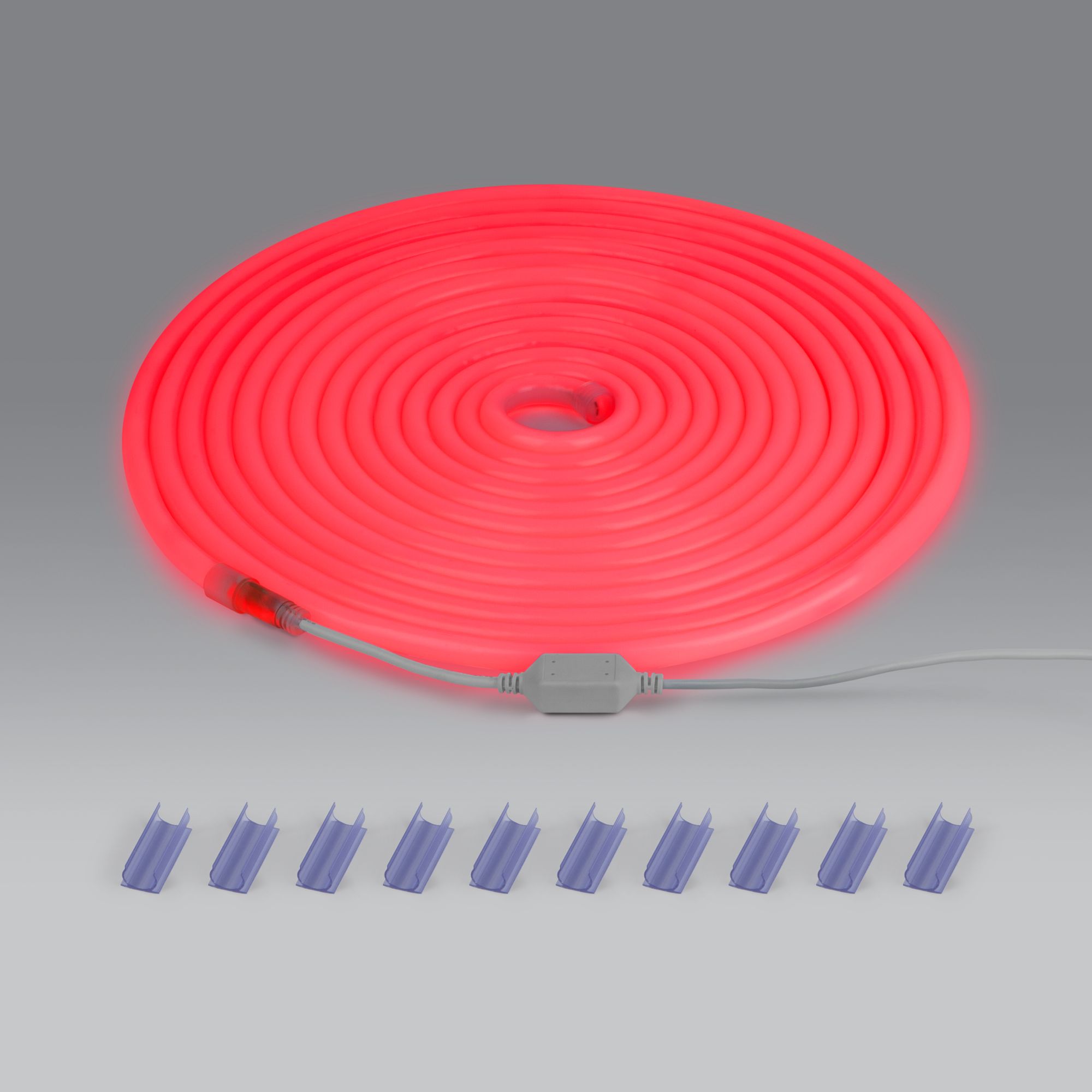 Комплект круглого гибкого неона красный 10 м 9,6&nbsp;Вт/м 144 LED 2835 IP67 16мм LS003 220V