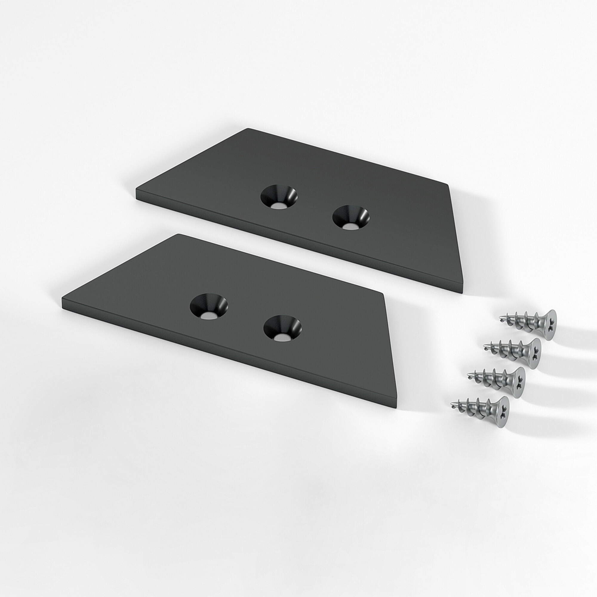 Комплект заглушек черный для накладного алюминиевого профиля светодиодной ленты (1 пара) ZL-2-ALP022