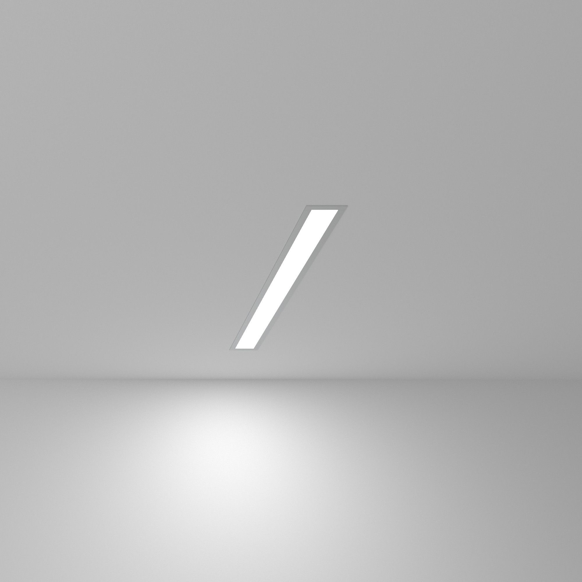 Линейный светодиодный встраиваемый светильник 53см 10Вт 6500К матовое серебро 101-300-53