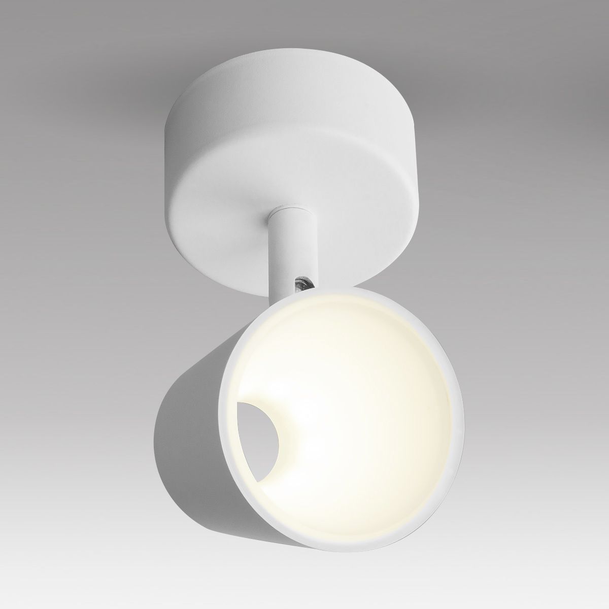 Настенно-потолочный светодиодный светильник DLR025 5W 4200K белый матовый