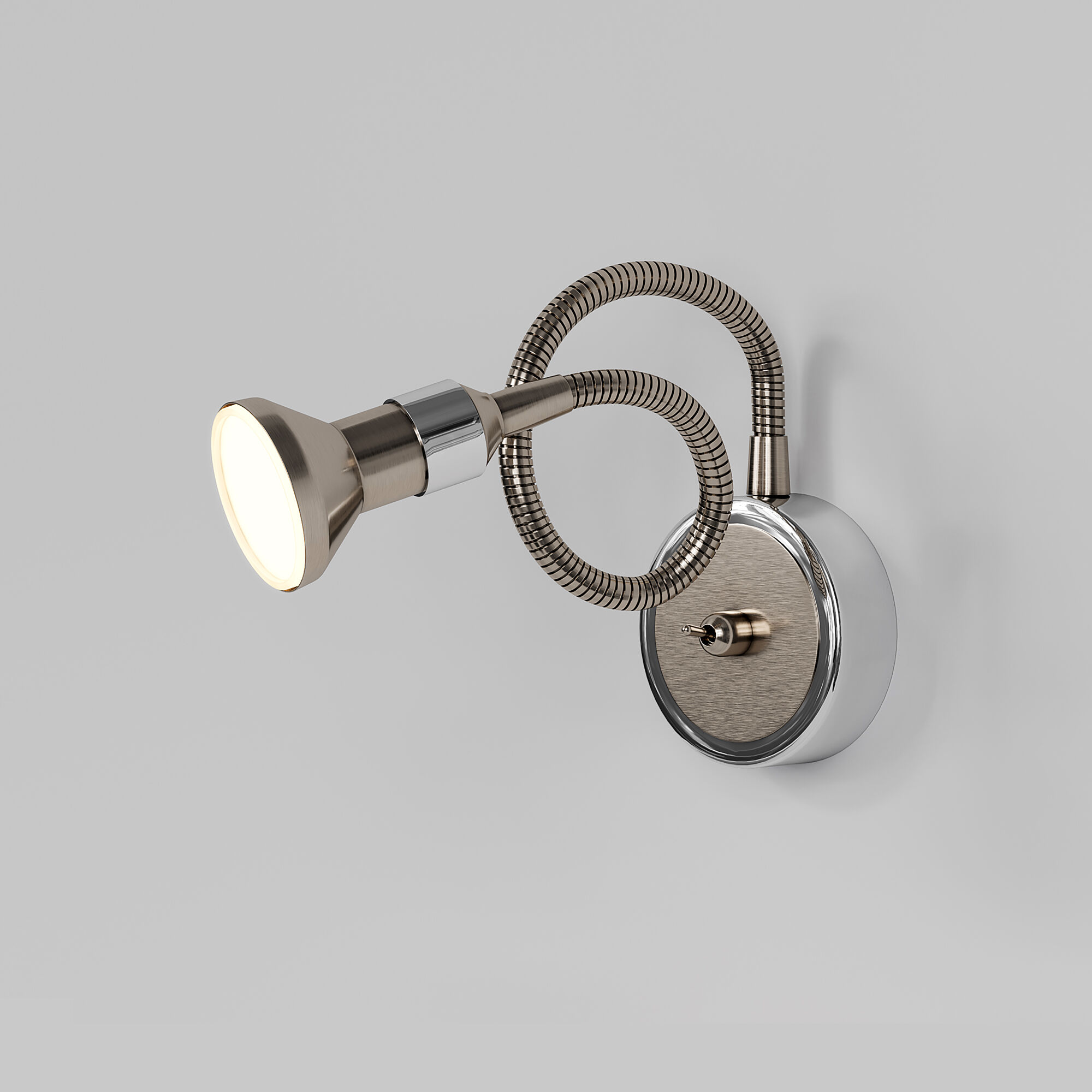 Настенный светильник с гибким корпусом Plica 1215 MR16 сатинированный никель / хром