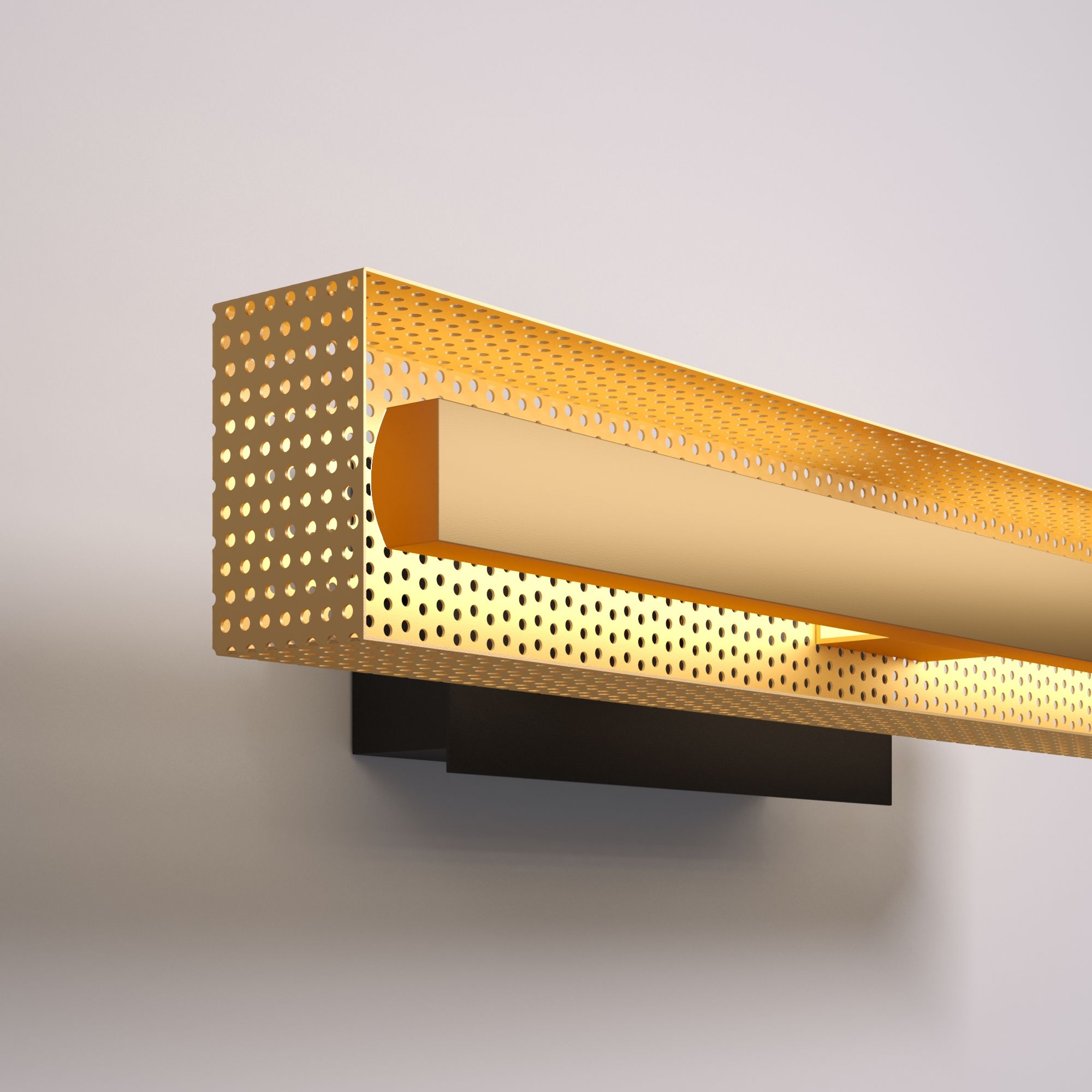 Настенный светодиодный светильник Lattice LED 40003/LED черный/золото