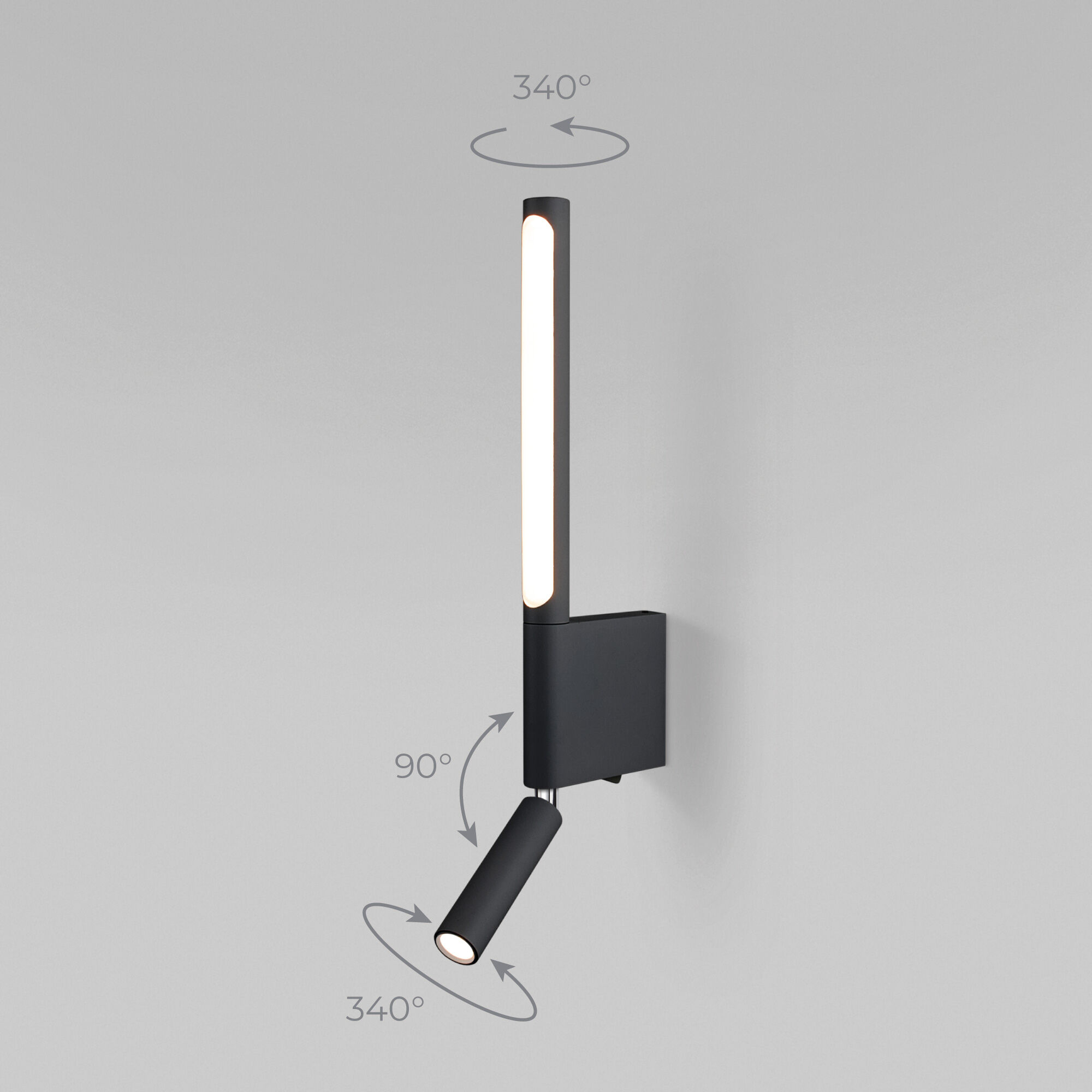 Настенный светодиодный светильник Sarca LED 3000K 40111/LED черный