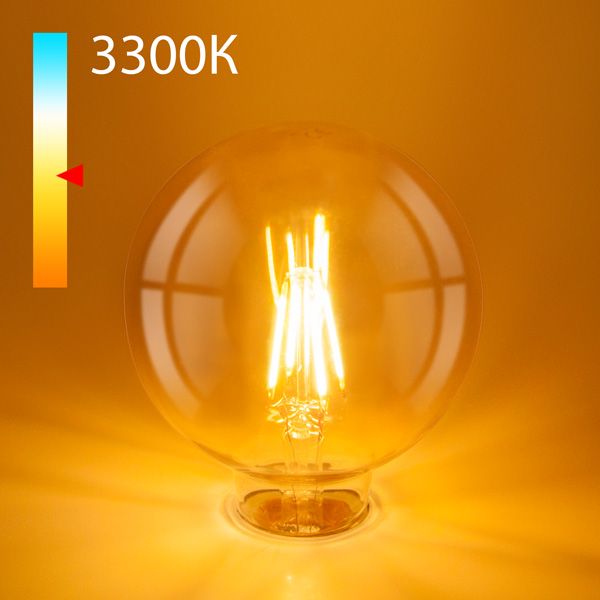 Филаментная светодиодная лампа G95 6W 3300K E27 BLE2704