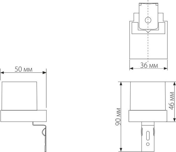 Датчик освещенности 1200W IP44 SNS-L-06 белый