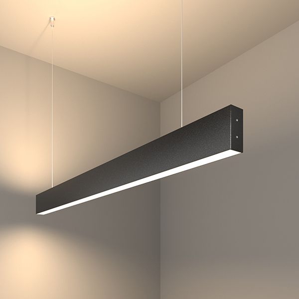 Линейный светодиодный подвесной двусторонний светильник 103 см 40&nbsp;Вт 4200 К черная шагрень 101-200-40-103