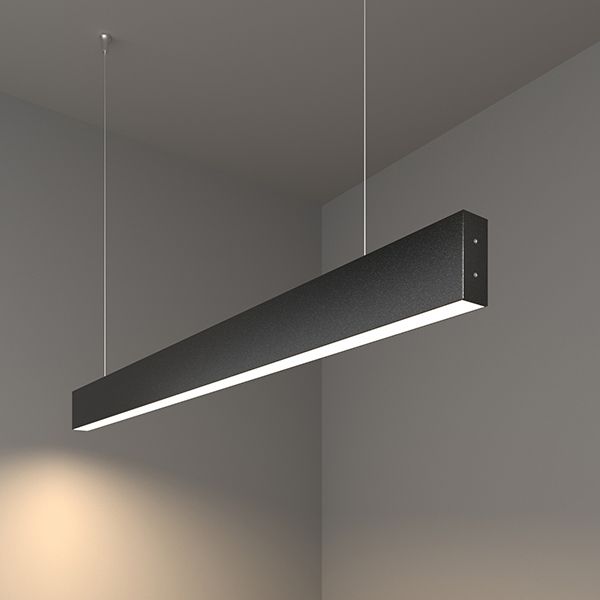 Линейный светодиодный подвесной односторонний светильник 103см 20Вт 4200К черная шагрень 101-200-30-103