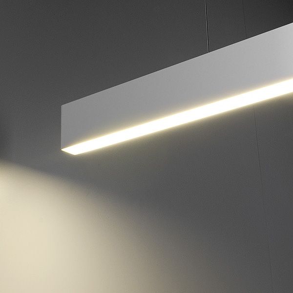 Линейный светодиодный подвесной односторонний светильник 103см 20Вт 4200К матовое серебро 101-200-30-103