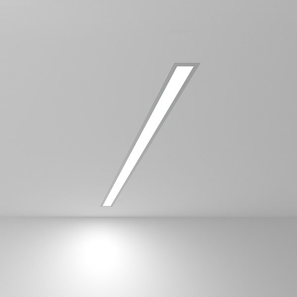 Линейный светодиодный встраиваемый светильник 103см 20Вт 6500К матовое серебро 101-300-103