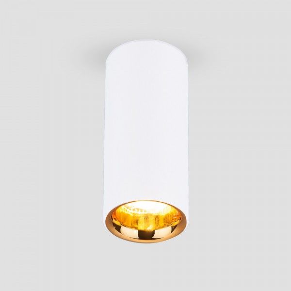 Накладной акцентный светодиодный светильник DLR030 12W 4200K белый матовый/золото