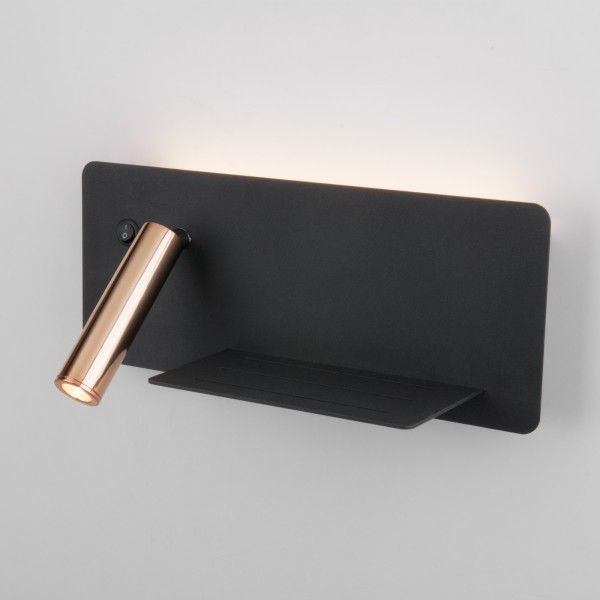 Настенный светодиодный светильник с USB Fant R LED (правый) MRL LED 1113 чёрный/золото