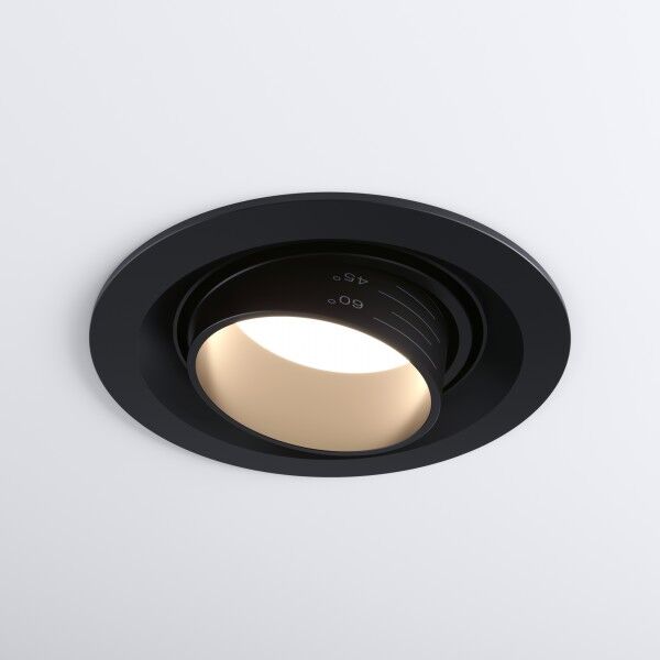 Встраиваемый светодиодный светильник с регулировкой угла освещения Zoom 10W 4200K черный 9919 LED