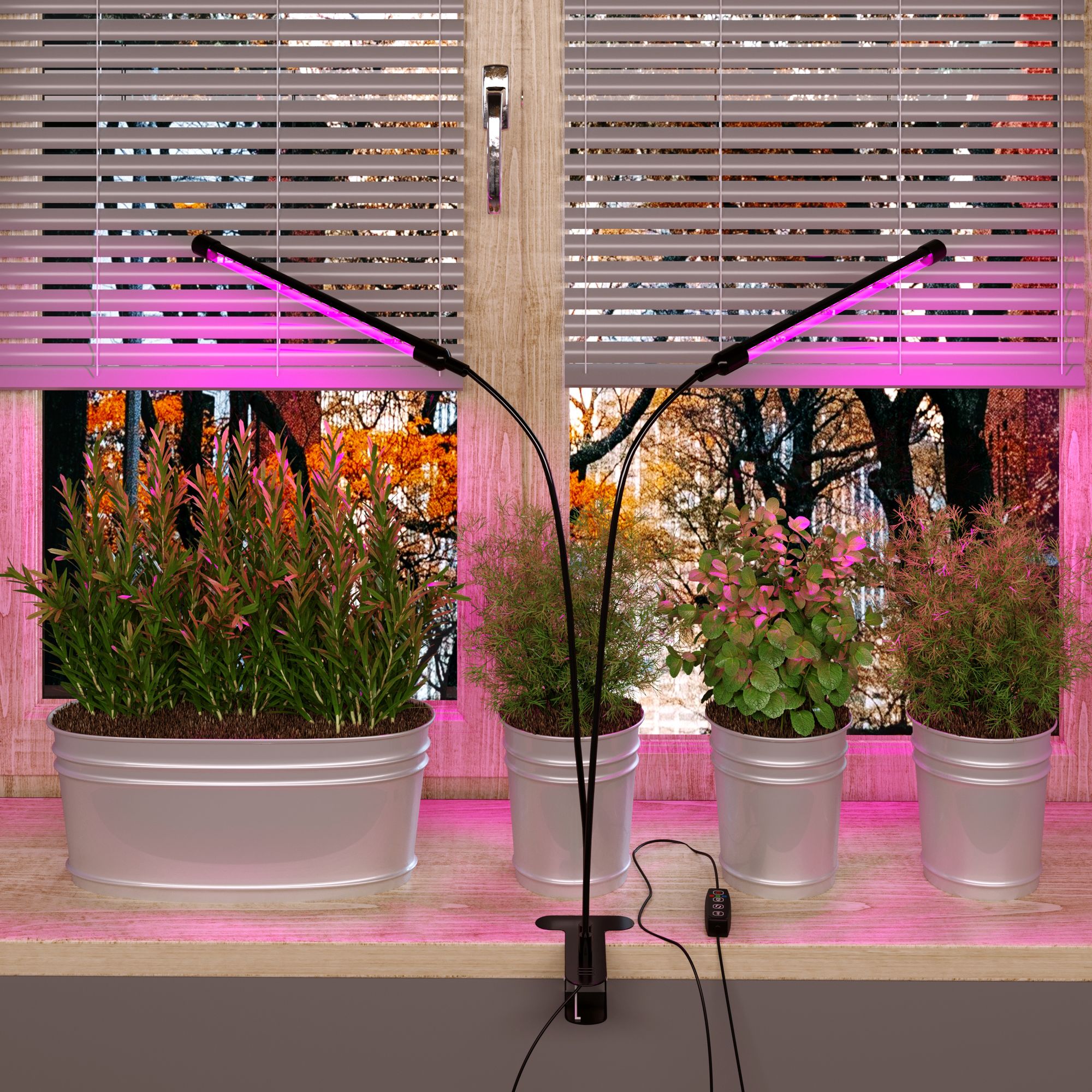 Светодиодный светильник для растений на прищепке FT-005 чёрный