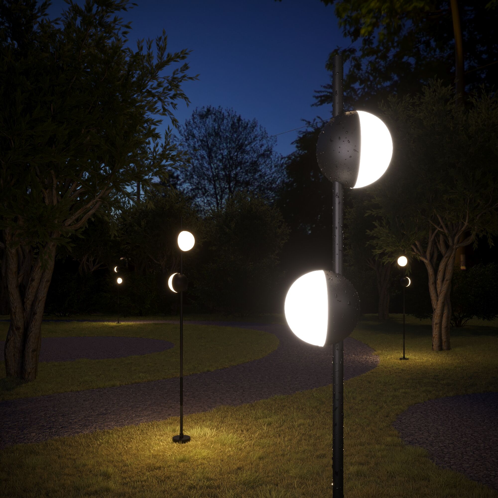 Светильник садово-парковый со светодиодами PAR 35161/F черный