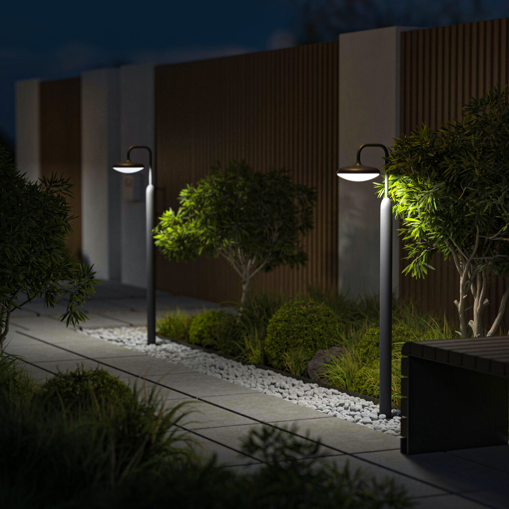 Светильник садово-парковый со светодиодами Portal 35162/F серый