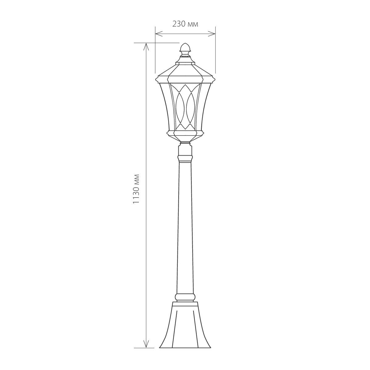 Virgo F капучино уличный светильник на столбе IP44 GLXT-1450F