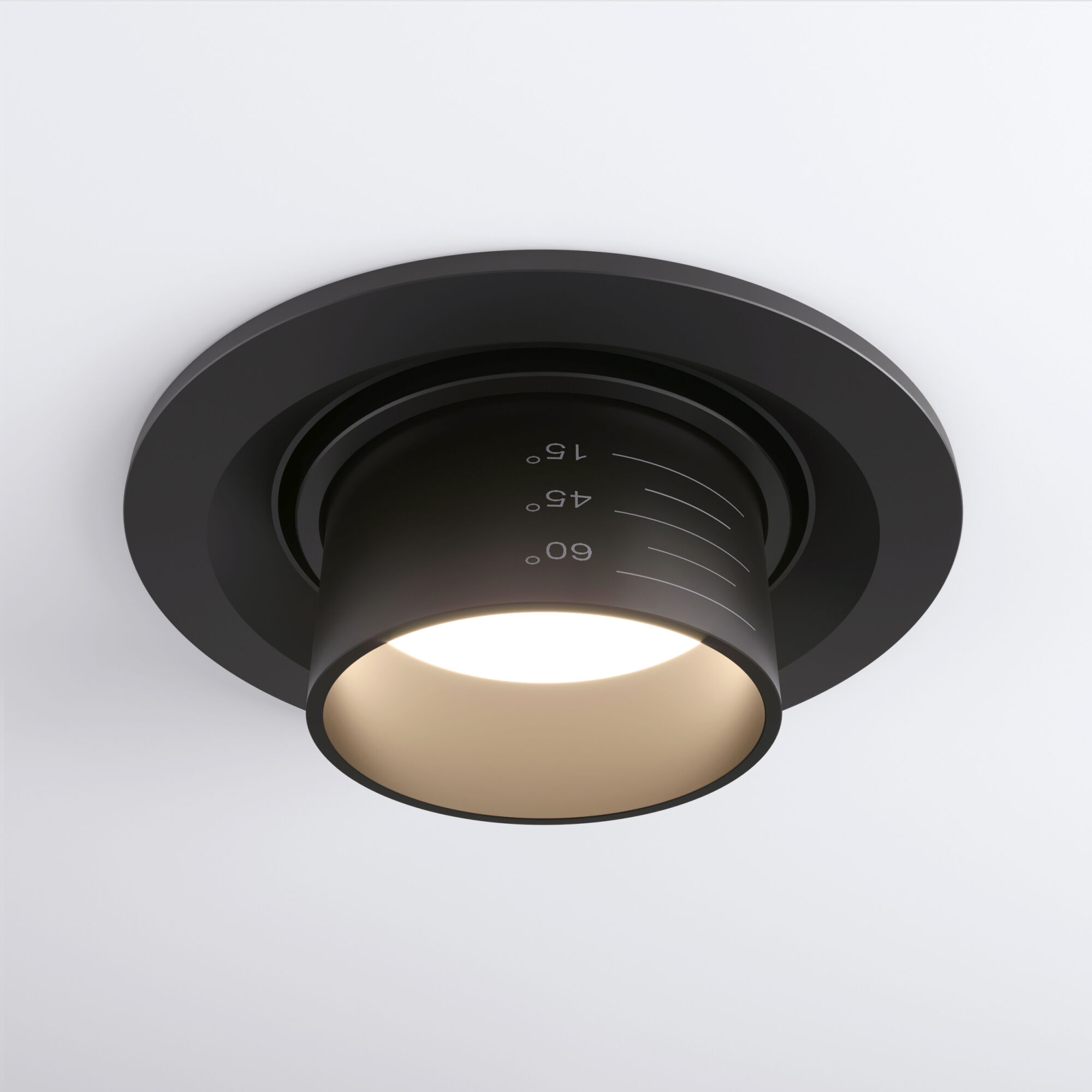 Встраиваемый светодиодный светильник с регулировкой угла освещения Zoom 15W 4200K черный 9920 LED