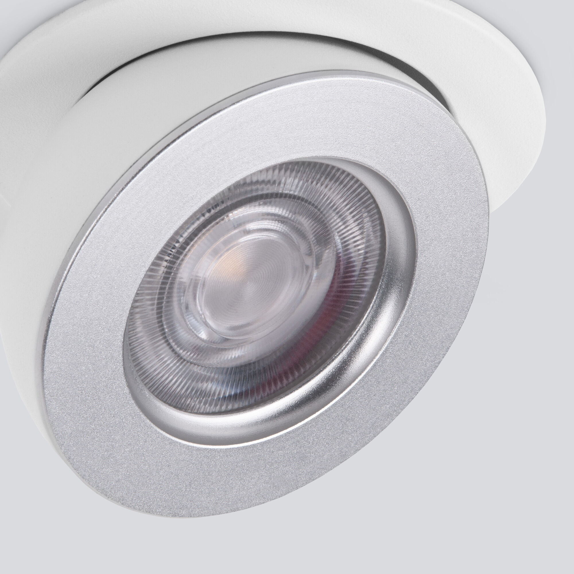 Встраиваемый точечный светодиодный светильник Pruno 25080/LED 8W 4200К белый/серебро