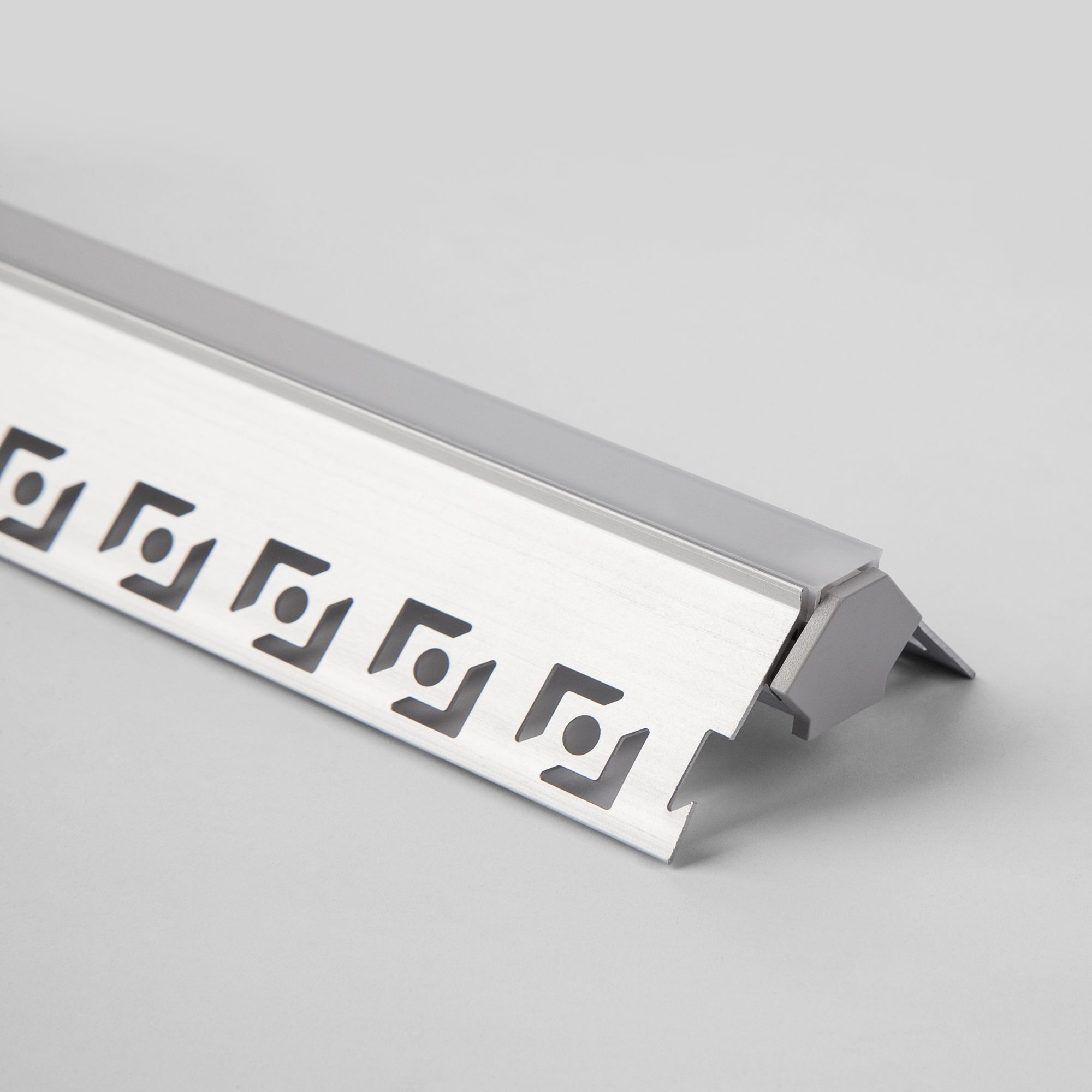 Встраиваемый угловой алюминиевый профиль (внешний угол) для светодиодной ленты LL-2-ALP015